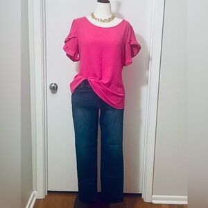 Democracy Dark Blue Straight Leg Jeans